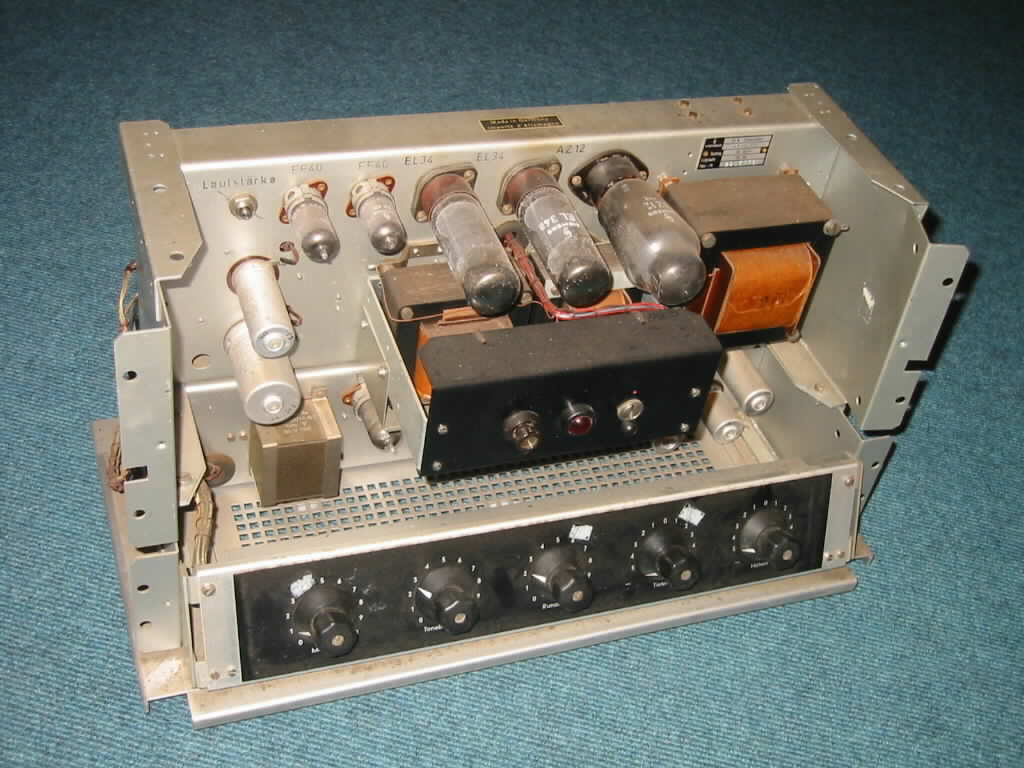 Klangfilm Siemens Eurodyn 6SELA 100V Rack amplifier tube preamp
