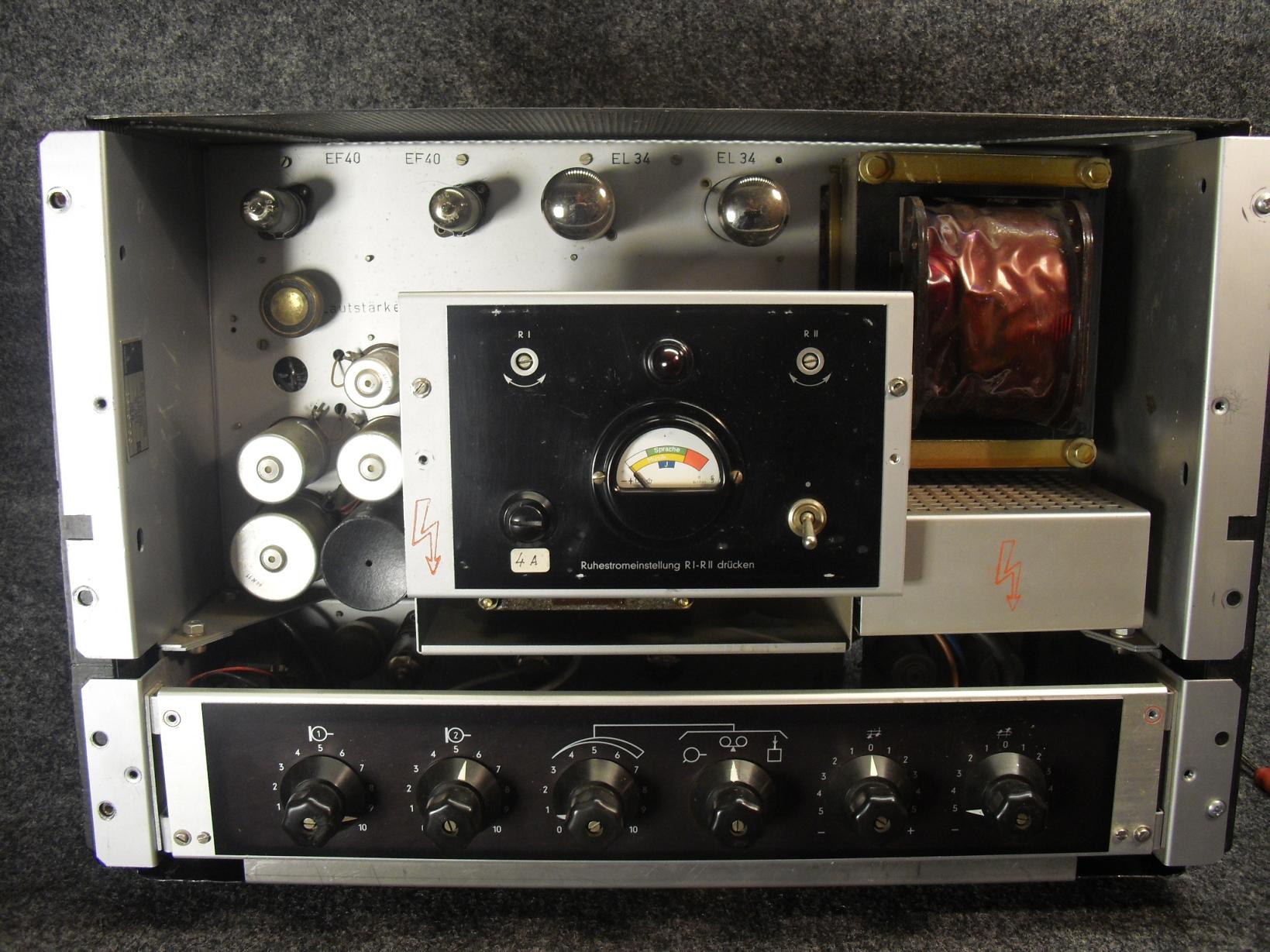 Klangfilm Siemens Eurodyn 6SELA 100V Rack amplifier tube preamp